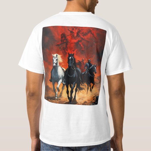 : Galoping Joy : Chevaux de dessin en T-shirt en m (Dos)
