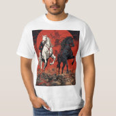 : Galoping Joy : Chevaux de dessin en T-shirt en m (Devant)