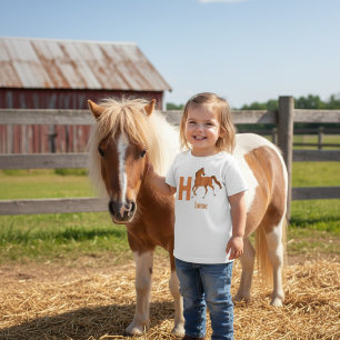Galopperend Alfabet Avontuur H is voor Paard Tee Kinder Shirts