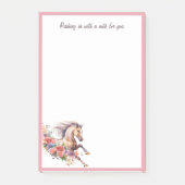 Galopperend paard met bloemenkrans post-it® notes (Voorkant)