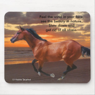 Galopperende volbloed Ocean Mousepad Muismat