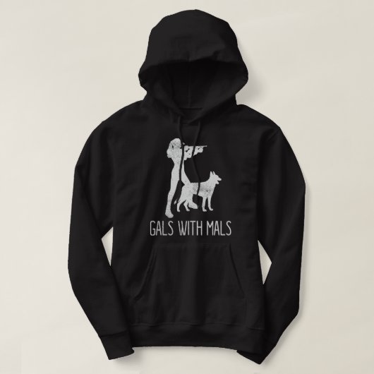 Gals met Mals Belgisch Malinois Lover Pullover Hoo (Design voorkant)