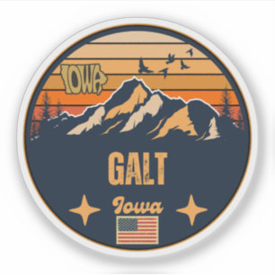 Galt, Iowa Ia, Verenigde Staten Sticker