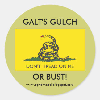 GALT'S GULCH OF BUSTE RONDE STICKER