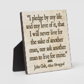 Galt's Pledge Plaque Fotoplaat (Voorkant)