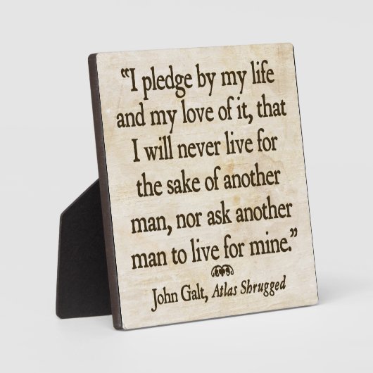 Galt's Pledge Plaque Fotoplaat (Voorkant)