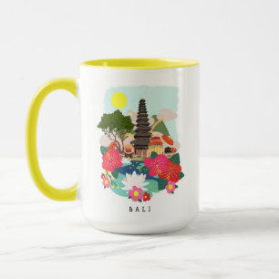 Galungan in Bali Illustratie Mok