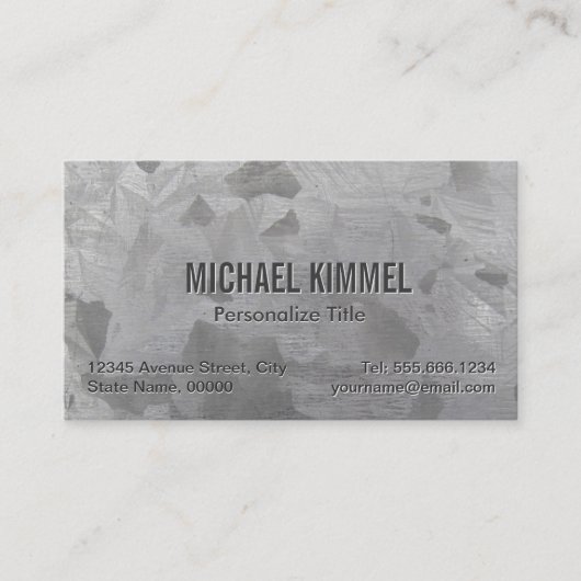 Galvanized Metal Kijk Visitekaartje (Voorkant)