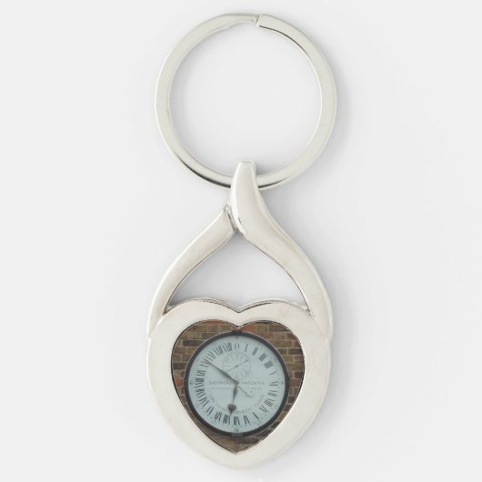 Galvanomagnetic Clock Heart Keychain (Voorkant)