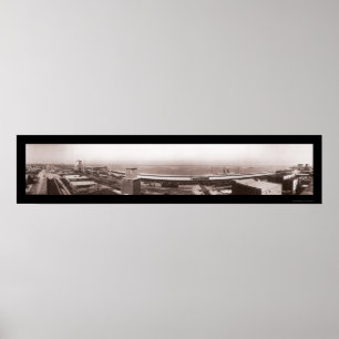 Galveston Bay TX Foto 1910 Poster