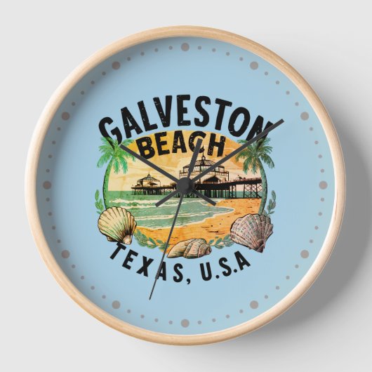 Galveston Beach Retro Vignette (Voorkant)