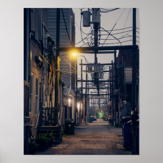 Galveston bij Nacht Poster