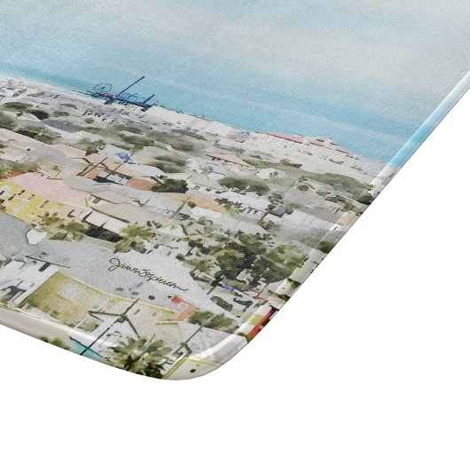 Galveston Coast, strand en stad uitzicht Snijplank (Hoek)