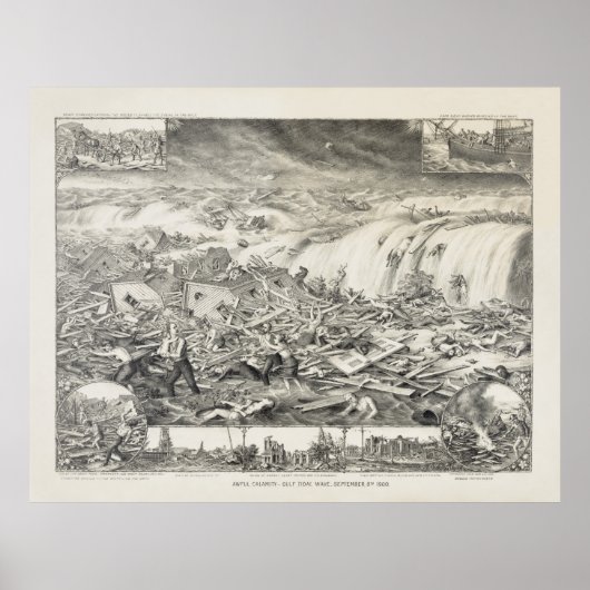 GALVESTON HURRICANE 1900 POSTER (Voorkant)