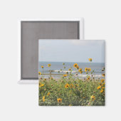 Galveston Island Beach Flowers Magnet (Recto/Verso)