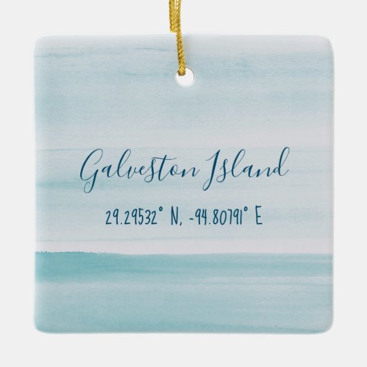 Galveston Island Keramisch Ornament (Voorkant)