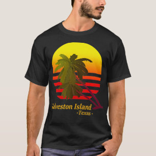 GALVESTON ISLAND, TEXAS BEACH SUNSET VACATION SOUV T-SHIRT