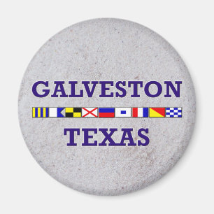 Galveston Nautical Flag - Sand Magnet Magneet