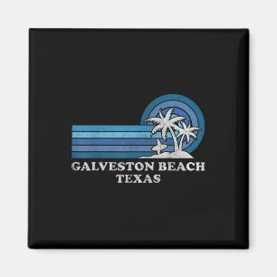 Galveston Strand Texas Familie Zomer Vakantie Vint Magneet