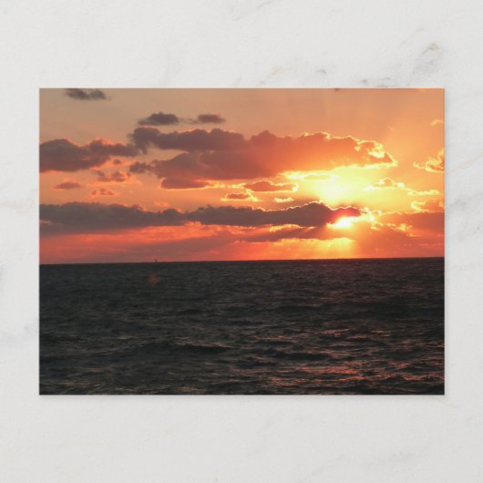 Galveston Sunset Briefkaart (Voorkant)