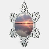 Galveston Sunset Snowflake Ornament (Rechts)