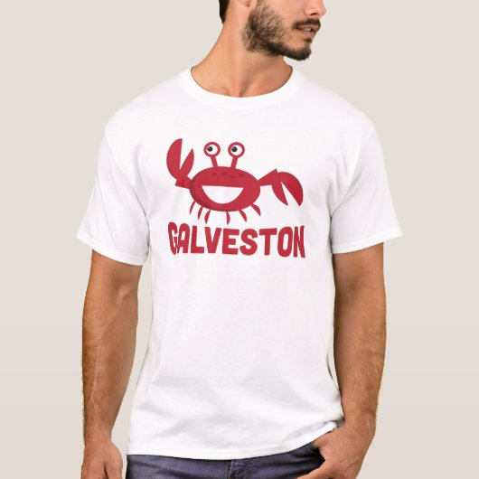 Galveston T-shirt - Funny Red Crab (Voorkant)