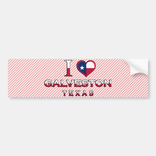 Galveston, Texas Bumpersticker (Voorkant)