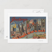 Galveston, Texas - Grote letterscènes Briefkaart (Voorkant / Achterkant)