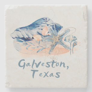 Galveston Texas Schelpen Stenen Onderzetter
