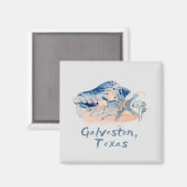 Galveston Texas Seashells Magneet (Voorkant / Achterkant)