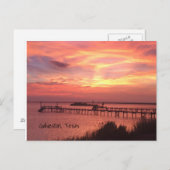 Galveston Texas Sunset Briefkaart (Voorkant / Achterkant)
