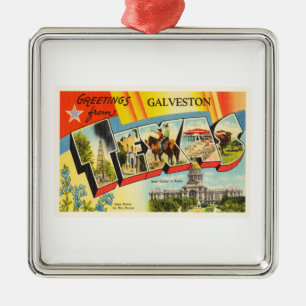 Galveston Texas TX Old Vintage Travel Souvenir Metalen Ornament