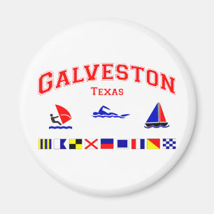 Galveston TX Signal Flags Magneet