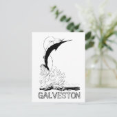 Galveston, TX Sportvisserij Briefkaart (Staand voorkant)