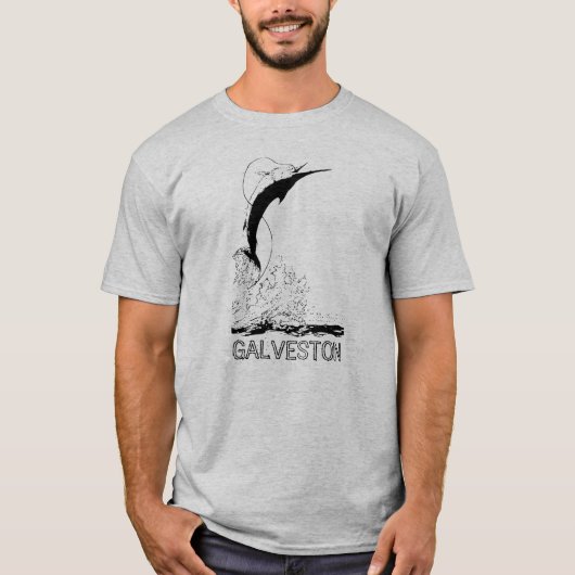Galveston, TX T-shirt de pêche sportive (Devant)