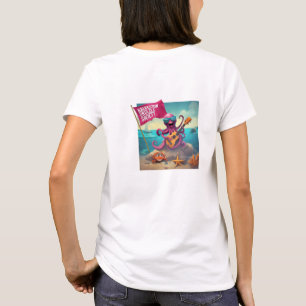 Galveston Ukulele T-shirt femme Octopus F&B