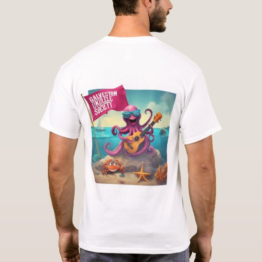 Galveston Ukulele T-shirt Homme F&B Octopus (Dos)