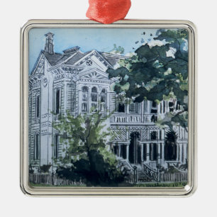 Galveston Waterverf, 1887 Jacob Sonnethiel House Metalen Ornament