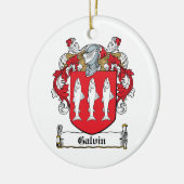 Galvin Family Crest Keramisch Ornament (Links)