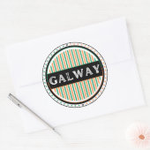 Galway City Pride Emblem – Irish Identity Ronde Sticker (Envelop)