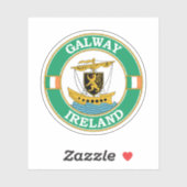 Galway Ireland Circle Embleem Sticker (Vel)