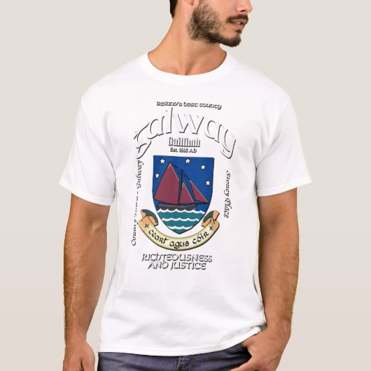 Galway Ireland Crest T-Shirt (Voorkant)