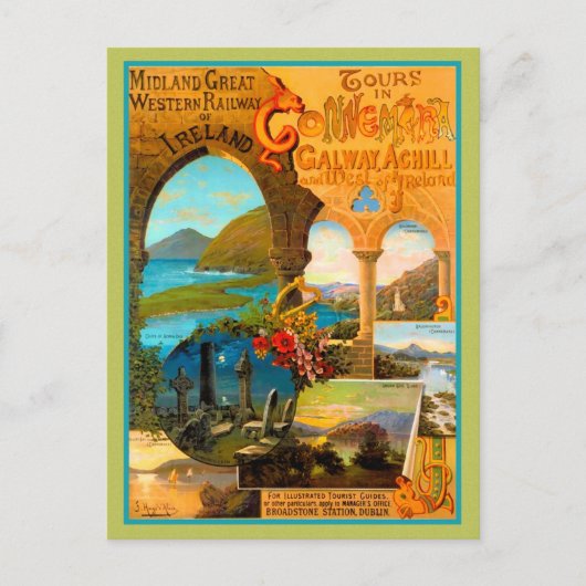 Galway Reisposter Briefkaart (Voorkant)