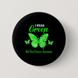 Galweg Kanker Bewustzijn Ik Draag Groene Vlinder Ronde Button 5,7 Cm
