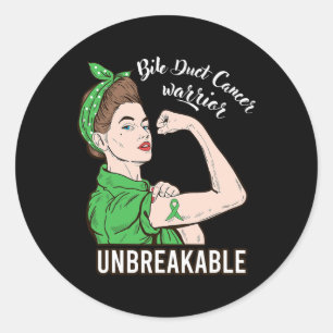 Galweg kanker krijger onbreekbare sterke vrouwen ronde sticker