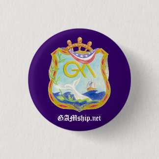 GAM Paarse Pledge Pin Ronde Button 3,2 Cm