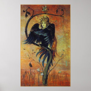 Gamayun: Het Poster Prophet Bird Fantasy Art Print