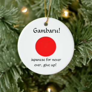 Gambaru!-cirkel ornament