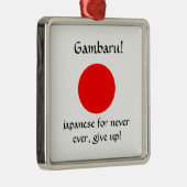 Gambaru ! - Premium ornement carré (Droite)