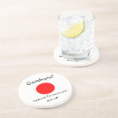 Gambaru. Zandsteen Onderzetter (Zijkant)